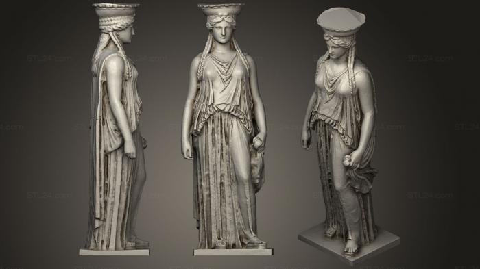 Статуи античные и исторические (Стоящая Женщина, STKA_1483) 3D модель для ЧПУ станка